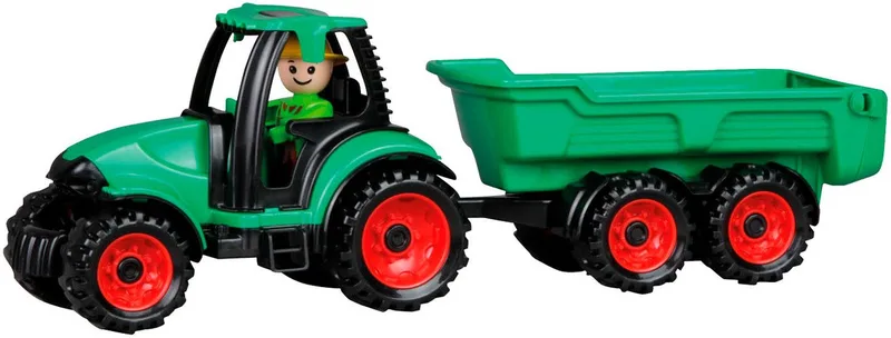 Spielzeug-Traktor Truckies, mit Anhänger, inklusive Spielfigur, Made in Europe van Lena in Bunt – productfoto