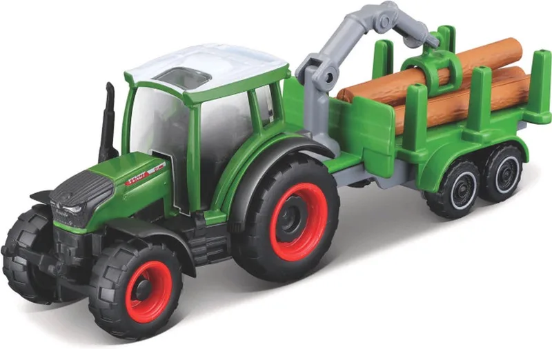 Fendt 209 TRACTOR WITH LOG TRAILER - MINI WORK MACHINE by Maisto in Groen – product photo