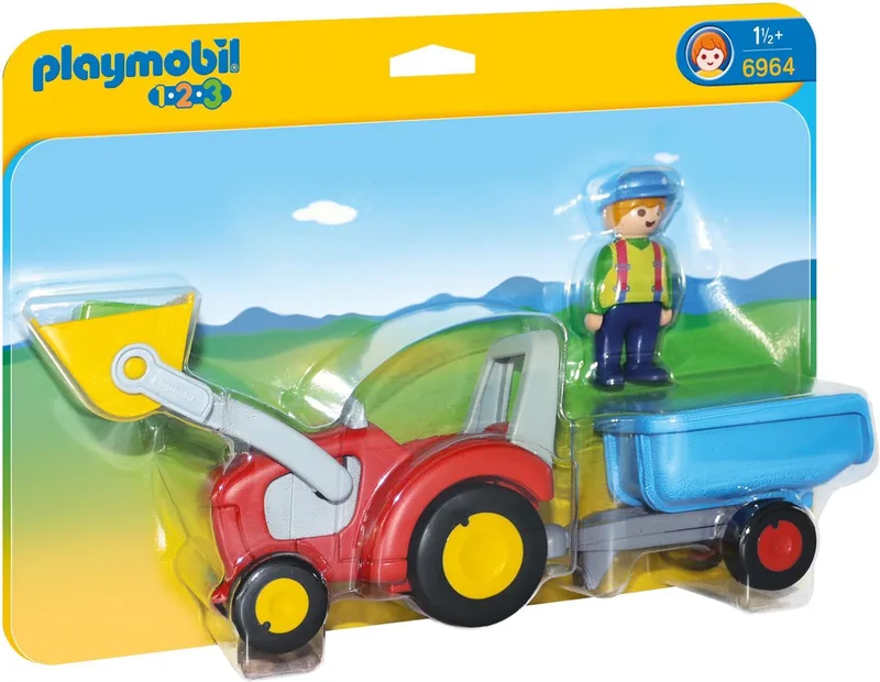 1.2.3 Boer met tractor en aanhangwagen - 6964 by Playmobil in Multicolor – product photo