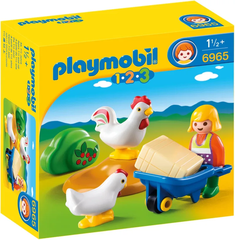 123 Boerin met haan en kip - 6965 van Playmobil in Multi colour – productfoto
