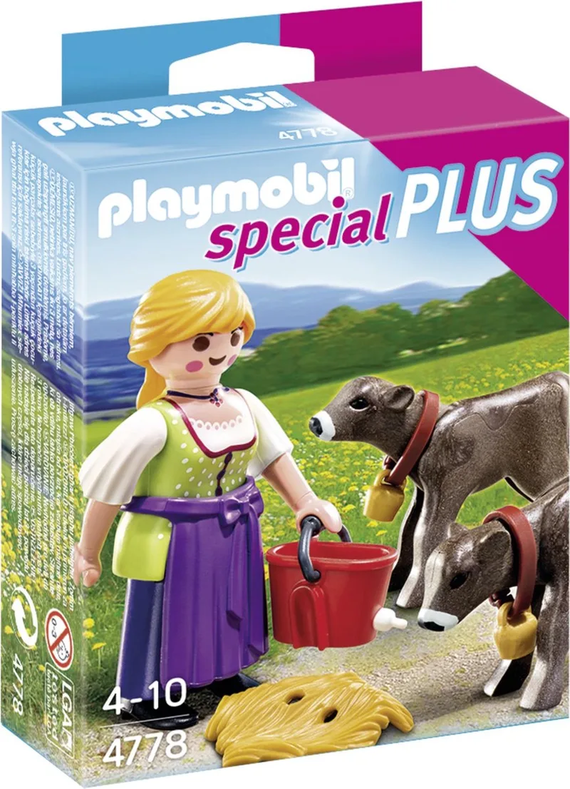 Boerin met kalfjes / Eleveuse avec veaux von Playmobil in Multi colour – Produktfoto
