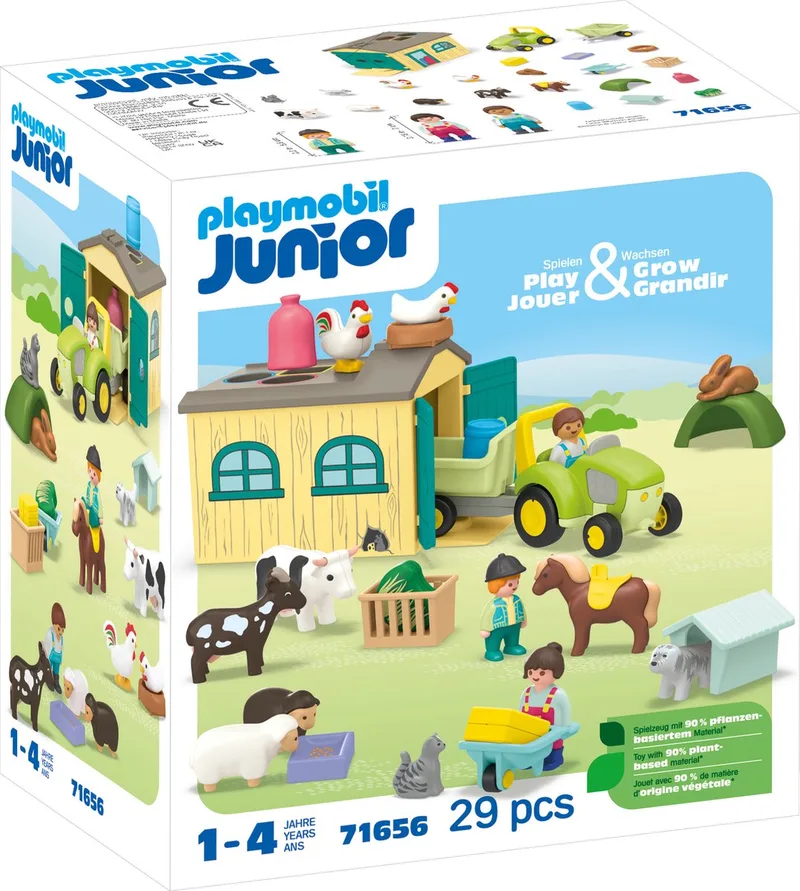 Junior PROMO: Boerderijavontuur met tractor, aanhanger en dieren vrienden - 71656 van Playmobil in Multicolor – productfoto