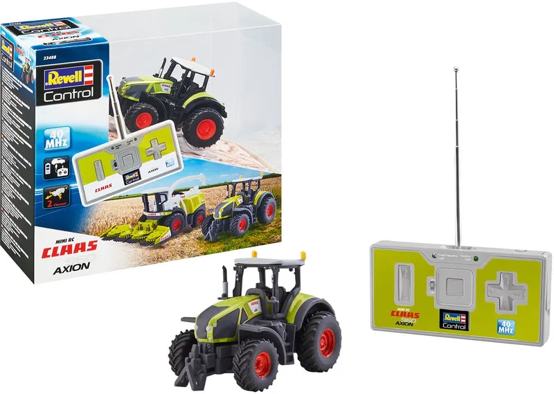 RC voertuig - 23488 Mini RC Claas 960 Axion trekker - 9,5x5x5,5cm RC Model Kant en Klaar - Revell - Elektrisch de Revell en Multi – photo du produit