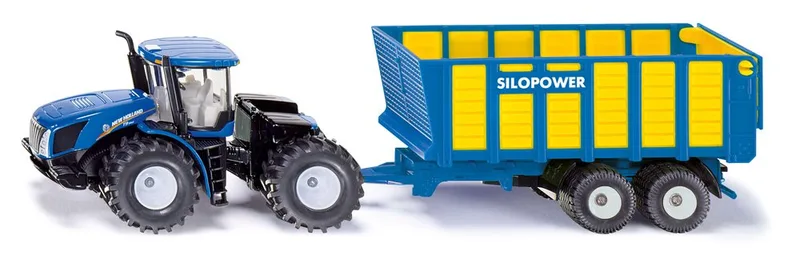 New Holland Traktor mit Silagewagen – 1947 von Siku – Produktfoto