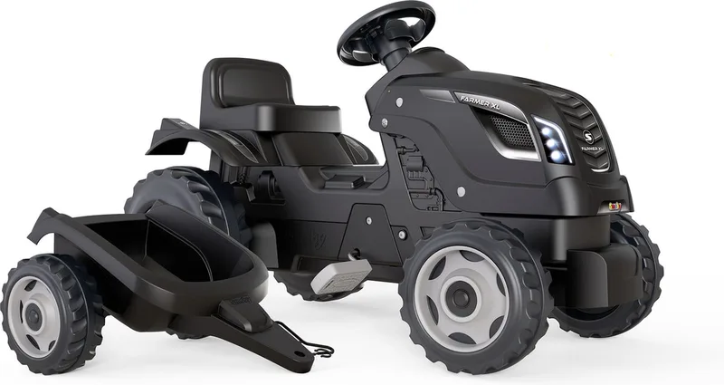 Farmer XL Black tractor + trailer by Smoby in Zwart – product photo