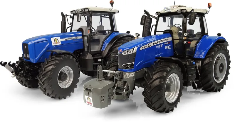 Massey Ferguson Plogmaker Set - 8260 + 7726S - 1:32 van Universal Hobbies in Blauw – productfoto