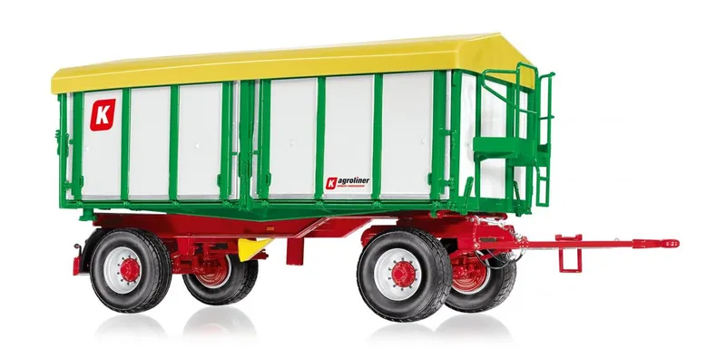 Kröger Zweiachs-Dreiseiten- kiepwagen HKD 302 - weiss – 077866 · 1:32 van Wiking – productfoto 1 van 4