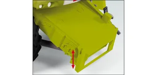 Claas Tucano 570 combine harvester with maize header Conspeed 8-75 – 077818 · 1:32 by Wiking – interior photo 4 of 4
