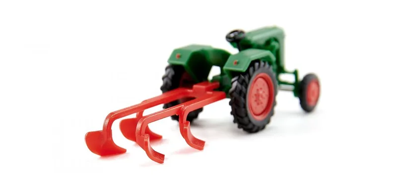 Normag Faktor I with plough - laubgrün – 039802 · 1:87 by Wiking – product photo 4 of 4