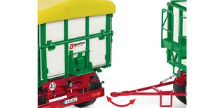 Kröger Zweiachs-Dreiseiten- kiepwagen HKD 302 - weiss – 077866 · 1:32 van Wiking – sfeerfoto 2 van 4