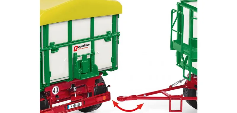 Kröger Zweiachs-Dreiseiten- kiepwagen HKD 302 - weiss – 077866 · 1:32 van Wiking – sfeerfoto 2 van 4