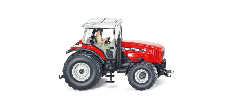 Massey Ferguson MF 8280 with Fahrer - red – 038503 · 1:87 by Wiking – product photo