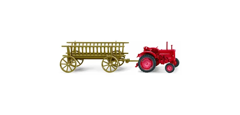 Leiterwagen with tractor Hanomag R 16 – 089301 · 1:87 by Wiking – product photo