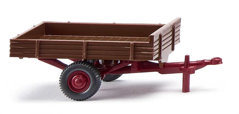 Allgaier Einachsanhänger - rehbraun – 087943 · 1:87 van Wiking – productfoto