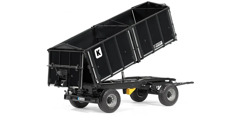 Kröger Zweiachs-Dreiseiten- kiepwagen HKD 302 - zwart – 077867 · 1:32 van Wiking – productfoto 2 van 2