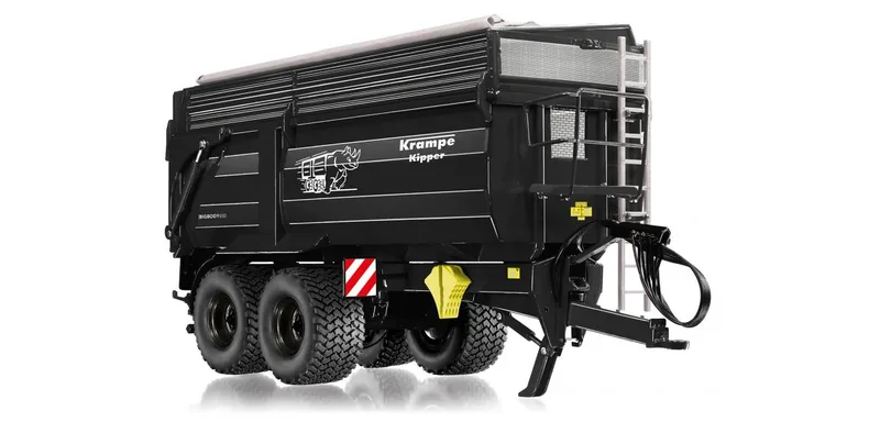 Krampe Big Body 650 Hinterkipper met Silageaufsatz – 077871 · 1:32 van Wiking – productfoto 1 van 4