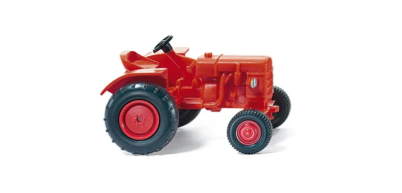 Fahr tractor - feuerrot – 087703 · 1:87 van Wiking – productfoto