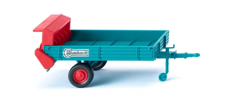 Miststreuer (Blumhardt) - türkis/red – 088703 · 1:87 by Wiking – product photo