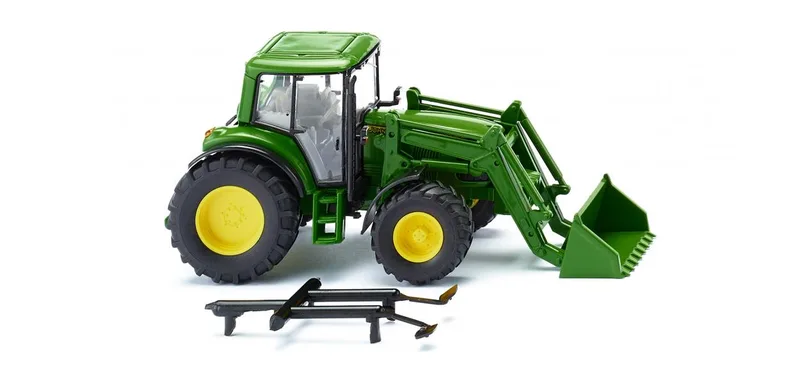 John Deere 6920 S with front loader – 039338 · 1:87 by Wiking – product photo