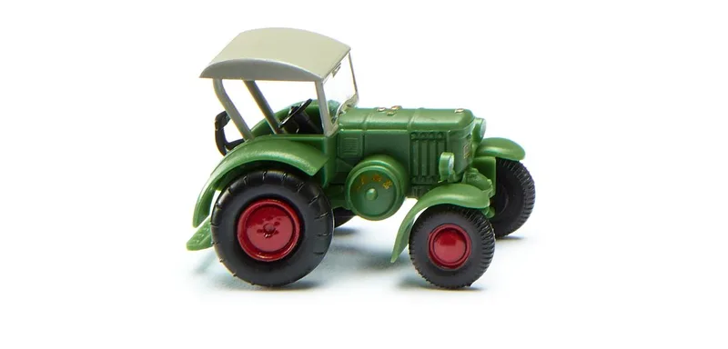 Lanz Bulldog mit Dach - laubgrün – 095137 · 1:160 von Wiking – Produktfoto