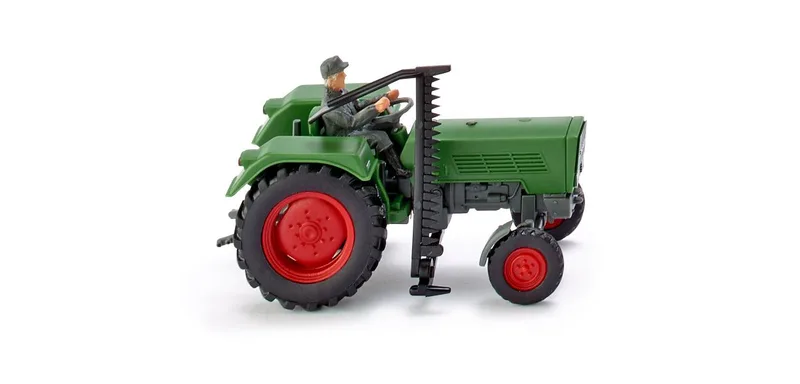 Fendt Farmer 2S with mower u. Fahrer – 089040 · 1:87 by Wiking – product photo
