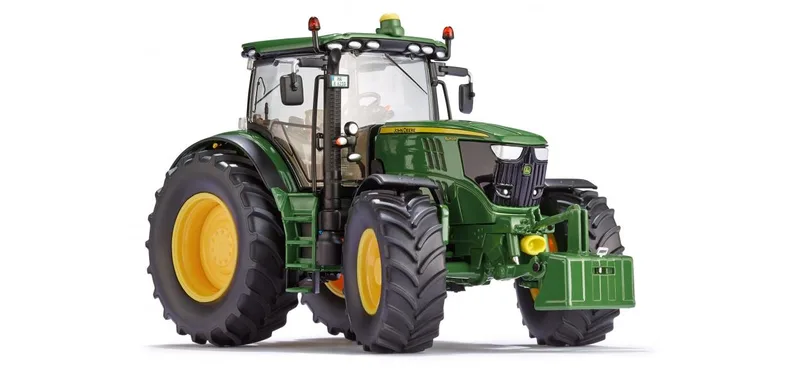 John Deere 6210R – 077321 · 1:32 by Wiking – product photo