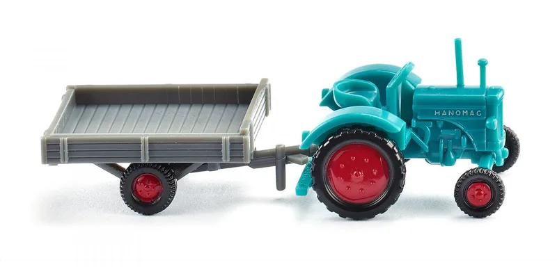 Hanomag R 16 with trailer - wasserblau/grau – 095304 · 1:160 by Wiking – product photo