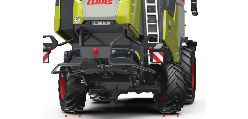 Claas Trion 720 Montana Convio 1080 u. Transportwagen – 077857 · 1:32 von Wiking – Ambientefoto 4 von 4