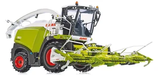Claas Jaguar 860 forage harvester with Orbis 750 and Pick up 300 – 077812 · 1:32 by Wiking – product photo 1 of 4