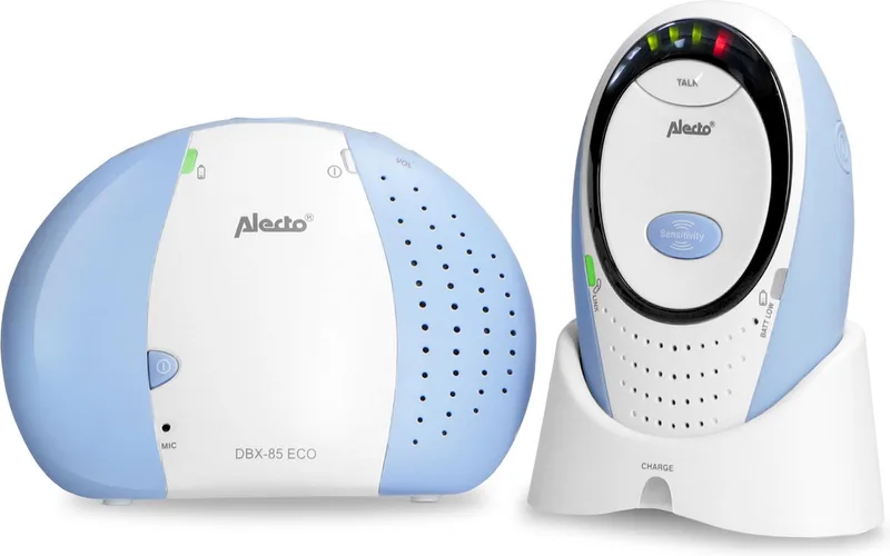DBX-85 ECO - Full Eco DECT Babyfoon - Wit/Blauw van Alecto in DBX-85 Blauw – productfoto