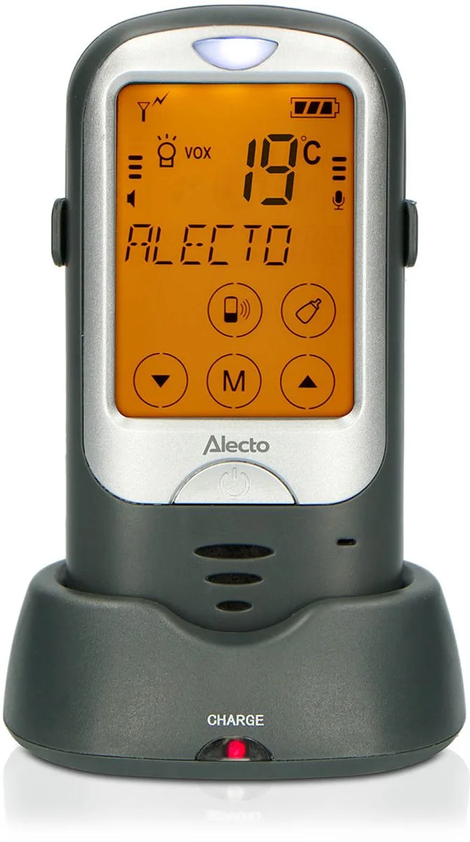 DBX68GSBU - Extra babyunit voor de DBX68GS audio babyfoon met groot bereik - Grijs van Alecto in Antraciet – productfoto