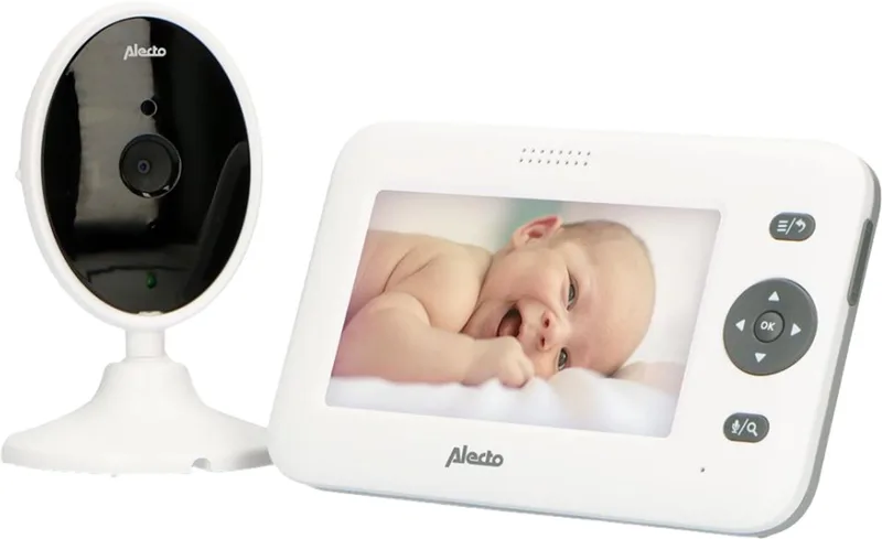 DVM-140 - Babyfoon met camera - Temperatuurweergave - Wit by Alecto in Wit-Antraciet – product photo
