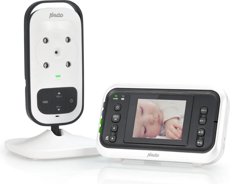 DVM-75 - Babyfoon met camera - Temperatuurweergave - Wit by Alecto in Antraciet-Wit – product photo