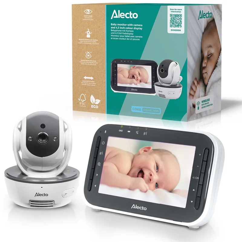DVM200M - Babyfoon met Camera - Op afstand Beweegbaar van Alecto in Wit – productfoto
