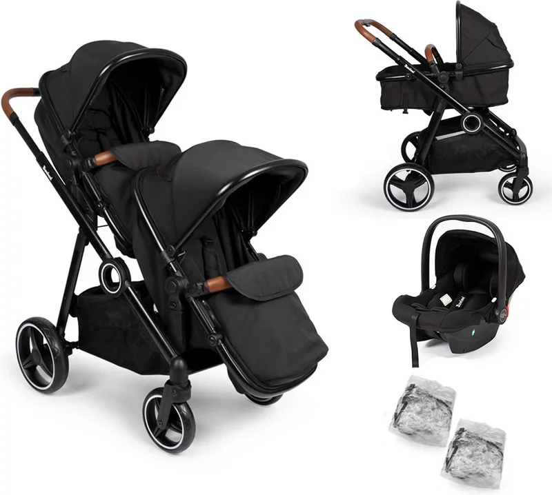 Baninni 4-in-1 Duo Kinderwagen met Autostoel Luiz by Baninni in Zwart – product photo