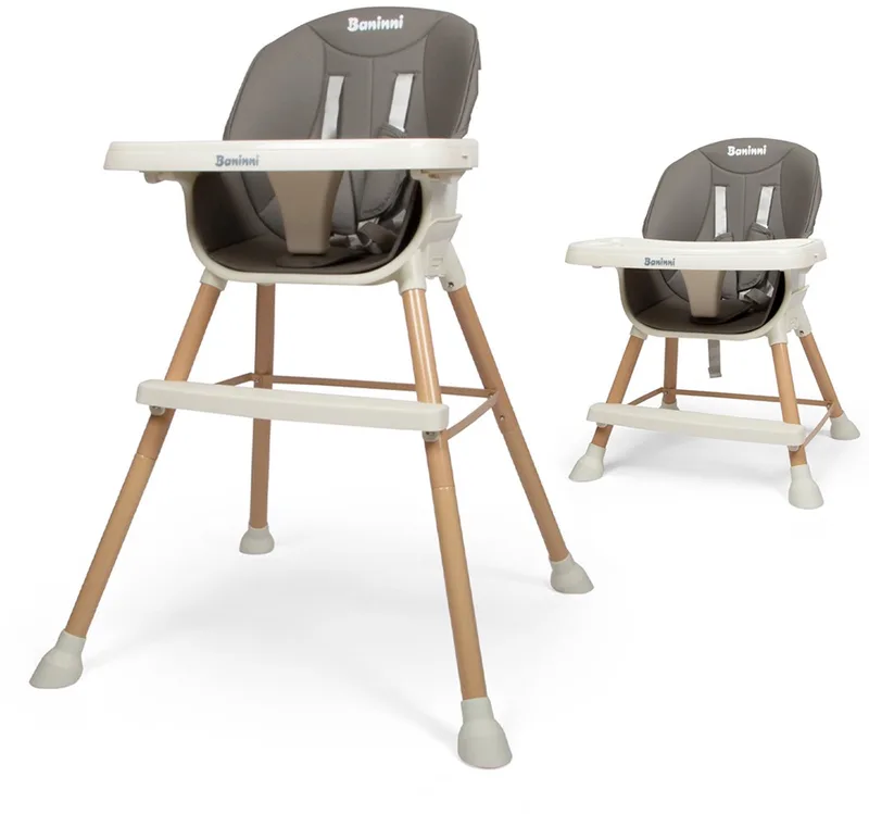 Baninni 4-in-1 Kinderstoel - Meegroeistoel Inigo van Baninni in Grijs – productfoto