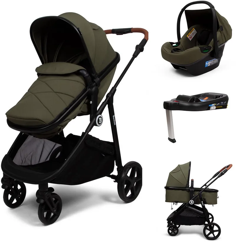 Baninni 4-in-1 Multi Standen Kinderwagen met Autostoel en Base Nelia de Baninni en Groen – photo produit