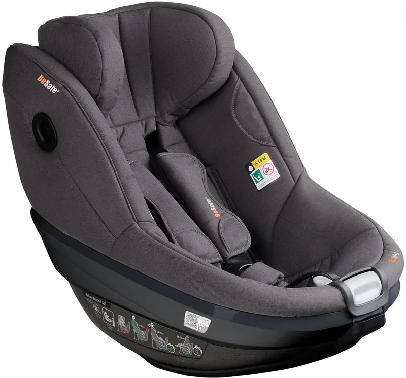 Beyond² 360 - Autostoel - Autostoel baby - Autostoeltje - Autozitje - 61cm-125 cm - autostoel 6 md- 6 jaar -Dark Grey Mélange by BeSafe in Dark grey melange – product photo