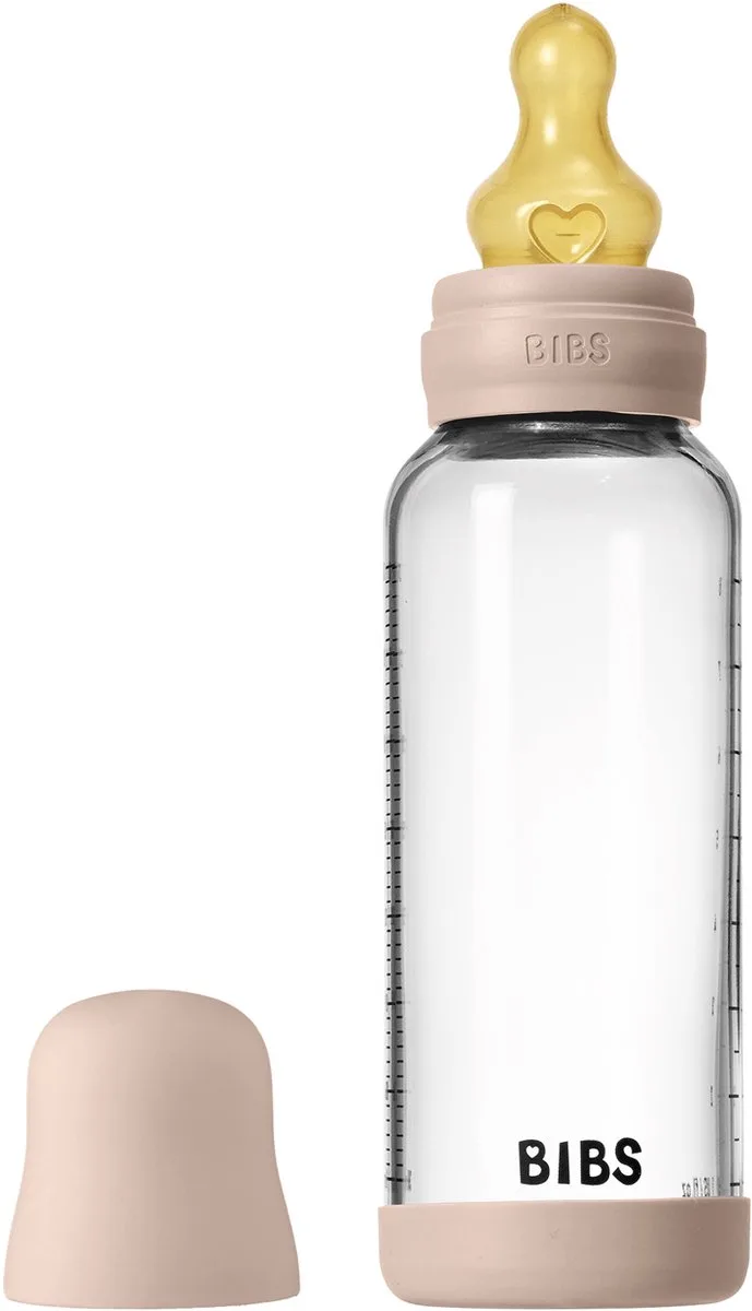 Fles - Medium Flow - 240 ml - Glas/Latex by BIBS in Blush – product photo