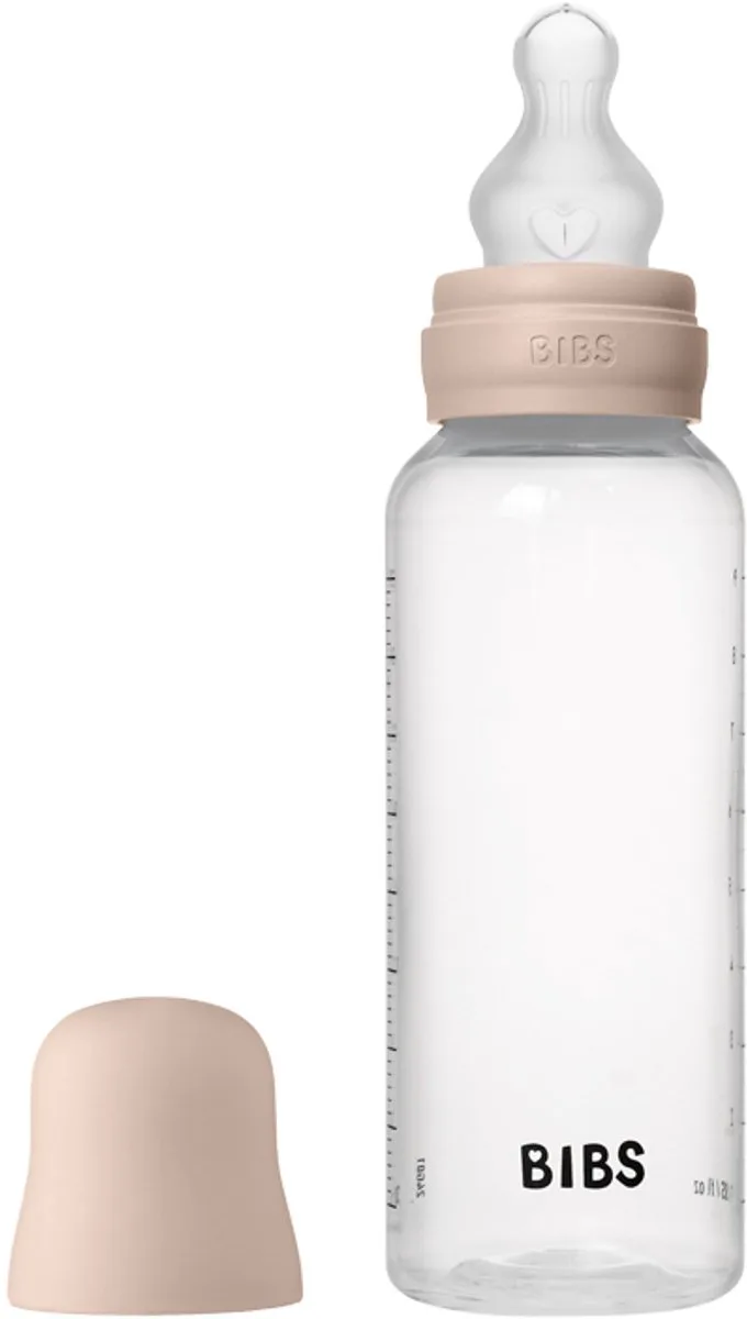 Fles - Medium Flow - 270 ml - Silicone - Blush by BIBS in Roze – product photo