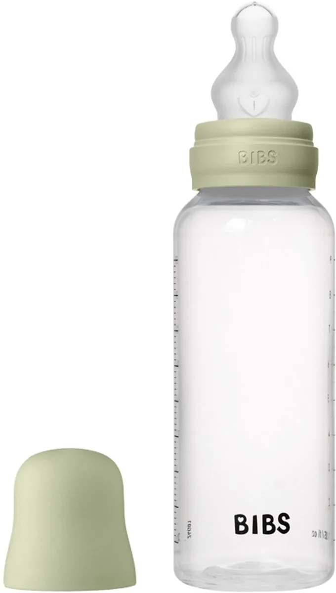 Fles - Medium Flow - 270 ml - Silicone - Sage van BIBS in Groen – productfoto