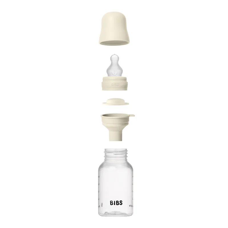 Fles - Slow Flow - 150 ml - Silicone - Ivory by BIBS in Wit off white – product photo