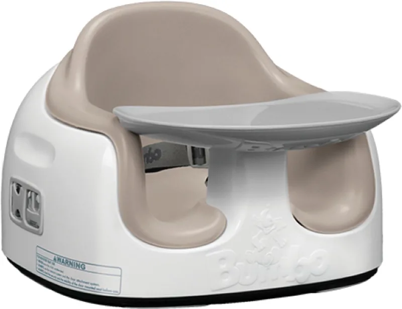 Multi Seat Taupe - Kinderstoel - Kinderzetel - Babystoel - Stoelverhoger - Multifunctioneel by Bumbo in Taupe, Wit – product photo