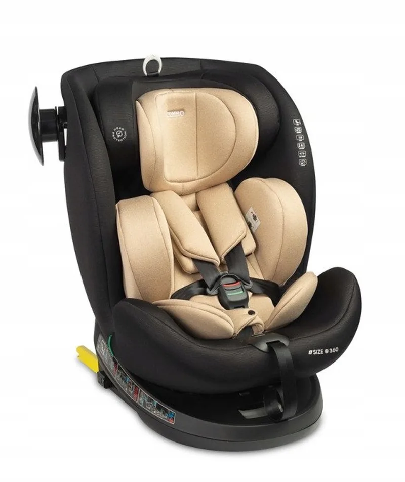 Commo i-Size Autostoel 40-150cm 360° Draaibaar ISOFIX de Caretero en Black – photo produit