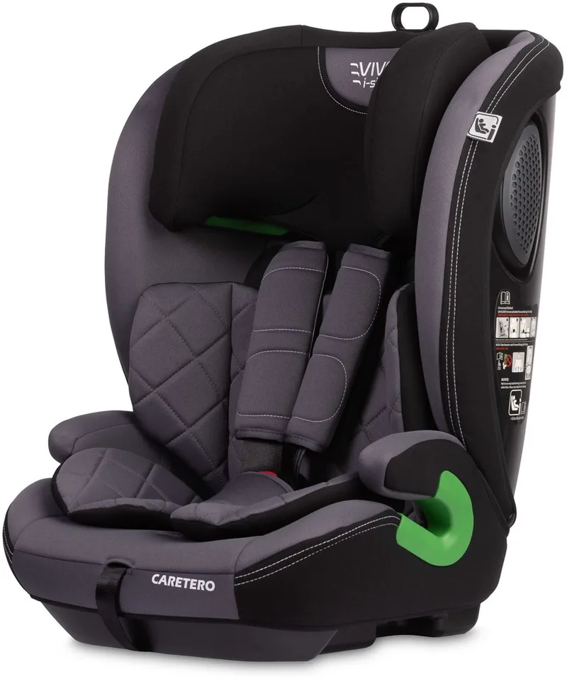 Vivo i-Size Serie - Autostoel - 76-150 cm - 5-puntsgordel - Hoofdsteunverstelling van Caretero in Grafiet – productfoto