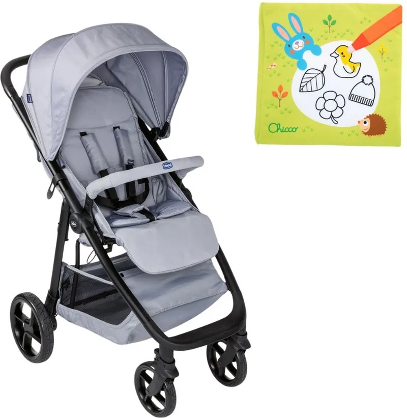 bundel - Buggy Multiride - Light Grey & Babyboekje - Kleuren met water - Seizoenen van Chicco in Met boekje – productfoto