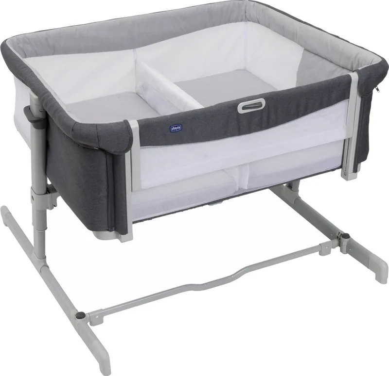 Co-sleeper - Next2Me Twins - Magnet Grey van Chicco in Grijs – productfoto