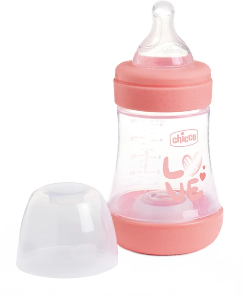 Perfect 5 babyfles 150ml langzame stroom - Zuigfles van Chicco in Roze – productfoto