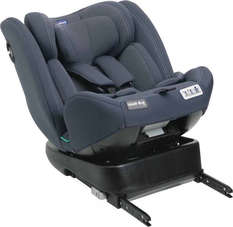 Unico Evo i-Size Autostoel - 360° Draaibaar, Isofix - Donkerblauw (0-12 jaar) van Chicco in India Ink – productfoto