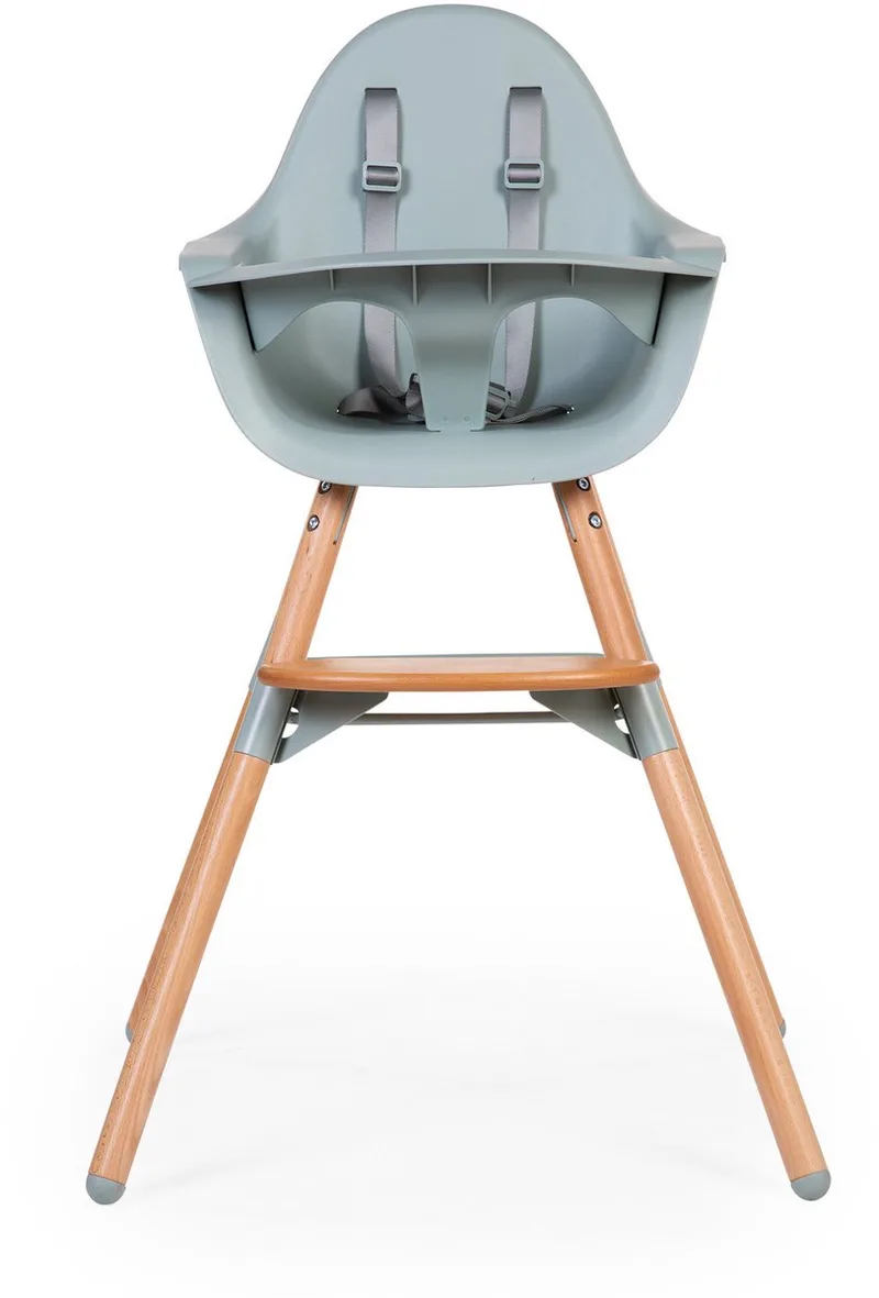 Evolu Kinderstoel Munt - Meegroeistoel voor Kinderen van 6 Maanden tot 6 Jaar - Twee Tafelhoogtes van 50 en 75 cm, Uitbreidbaar naar 90 cm - 5-Punts Gordel en Afneembare Veiligheidsbeugel - 56 x 56 x 92 cm de Childhome en Groen – photo produit